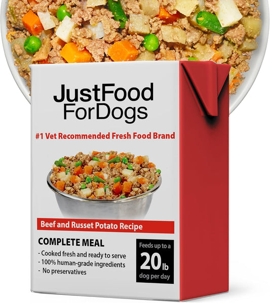 Pantry Fresh Wet Dog Food, Complete Meal or Dog Food Topper, Beef & Russet Potato Human Grade Dog Food Recipe - 12.5 Oz (Pack of 6)